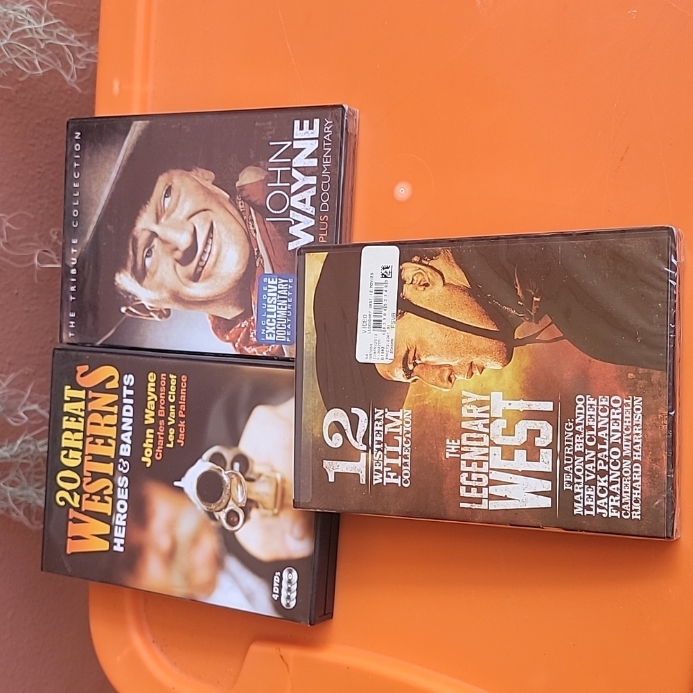 John Wayne and legendary  Western dvds